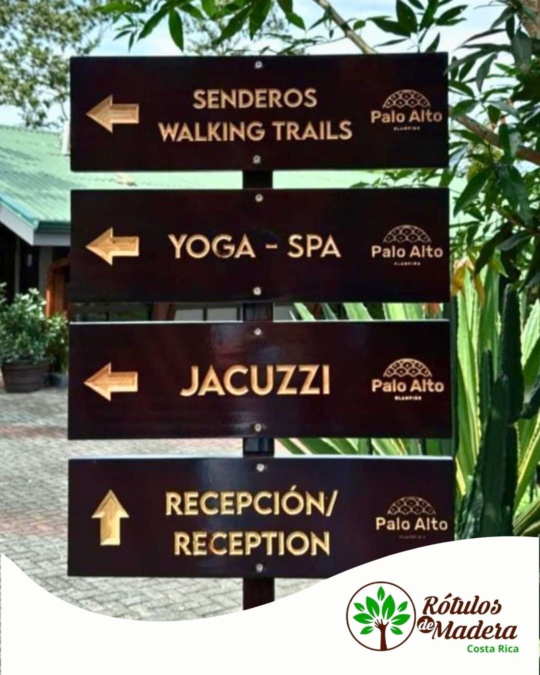 Diseños personalizados en madera para señalización temática turística