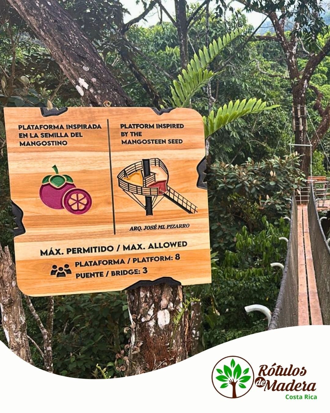 Diseño funcional en madera para señalización de espacios al aire libre